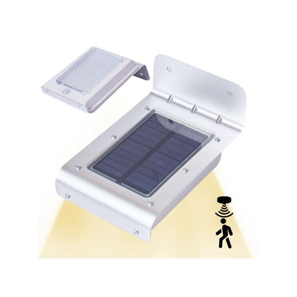 Pack 4 Aplique Luz Led Solar Con Sensor De Movimiento Contra Agua