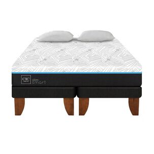 Cama Europea Cic Green Infinity / 2 Plazas / Base Dividida + Almohada