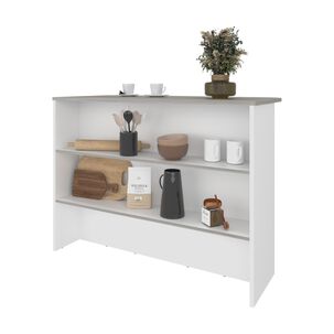 Isla Cocina 120x60x90 Cm Fm-003g Gris