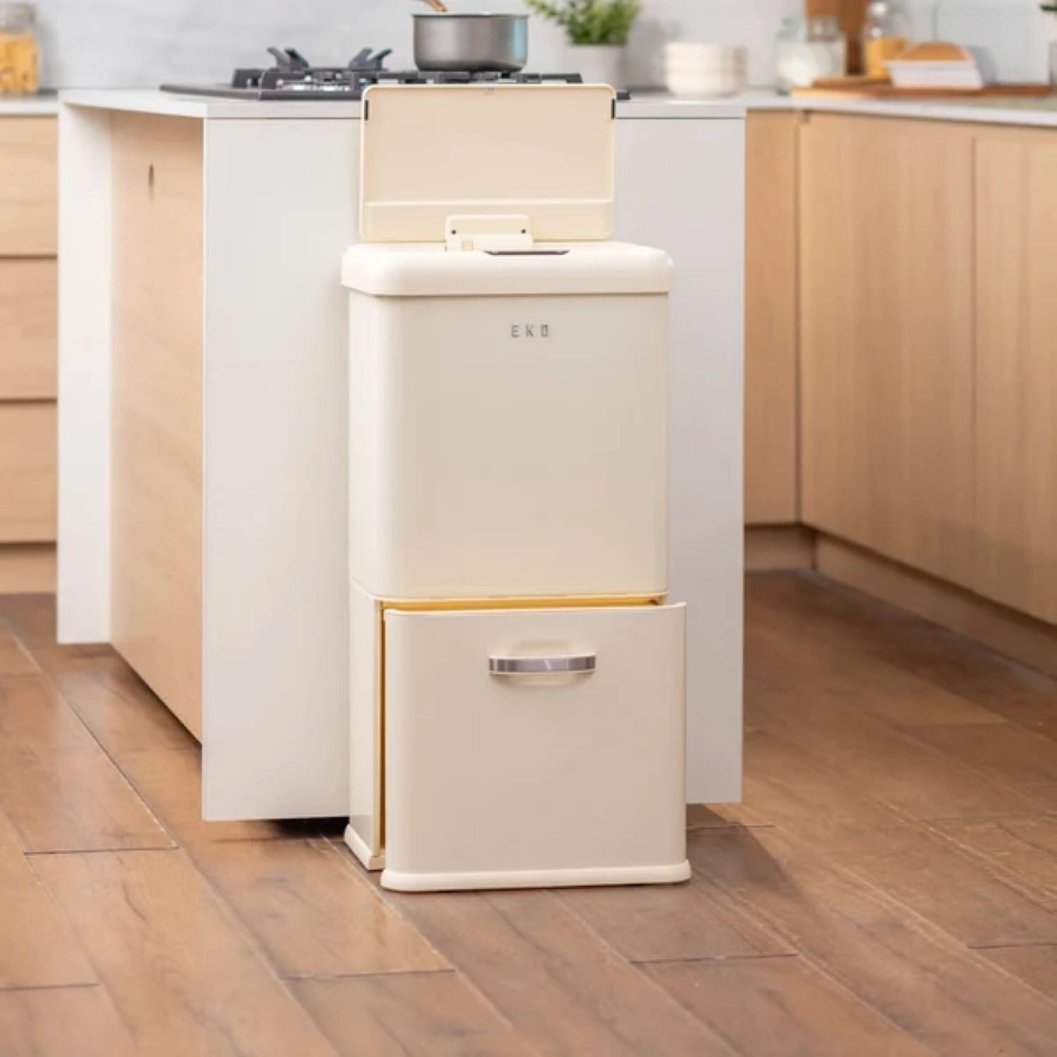 Basurero Vintage 2 Recipientes 32l +18l Sensor Bin Eko image number 3.0