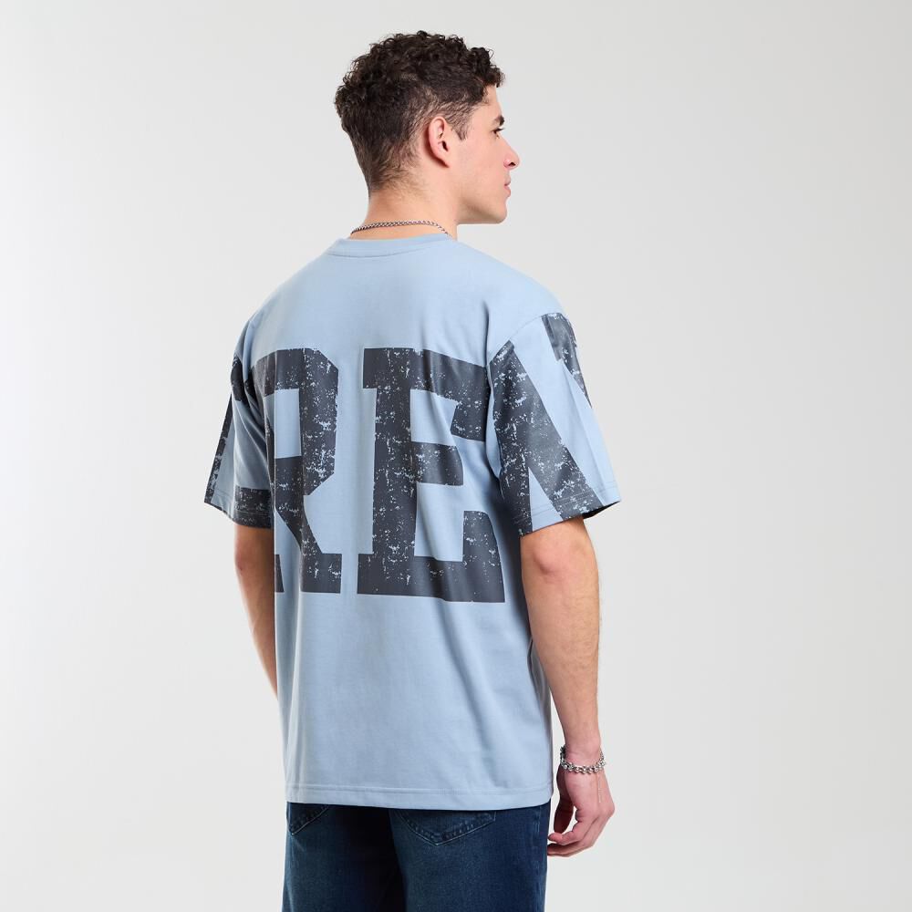 Polera Estampada Oversize Manga Corta Cuello Redondo Hombre Skuad image number 3.0