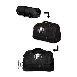 Bolso Mochila Con Ruedas Goliat Negro + Candado Fila