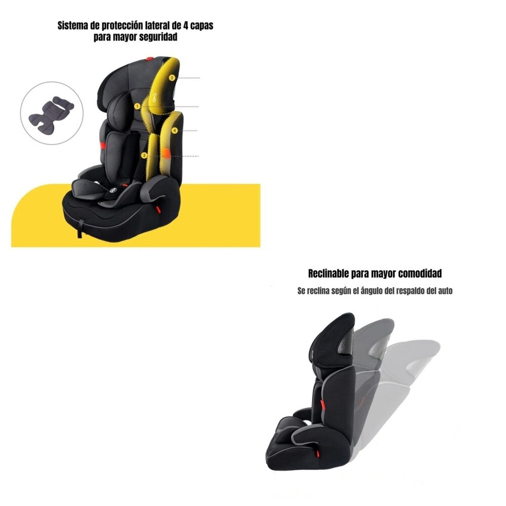 Silla De Auto Butaca 9-36kg 12 A&ntilde;os Gris We05 Lubabycas image number 7.0