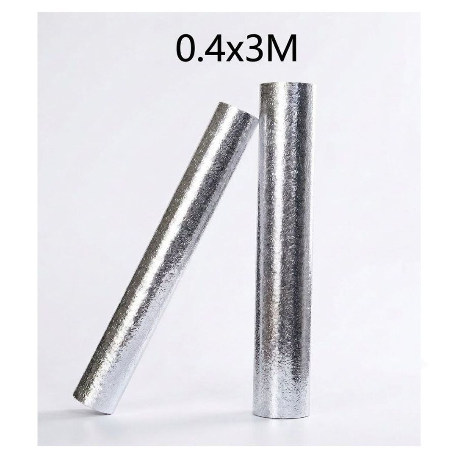Pack 2 Papel Aluminio Autoadhesivo Antigrasa Para Cocina Impermeable Plateado 0.4x3m image number 4.0