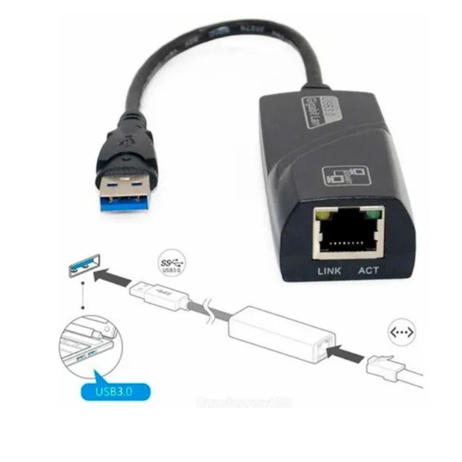 Adaptador Tarjeta Red Usb 3.0 Lan Rj45 Ethernet / 1000 Mbps image number 2.0