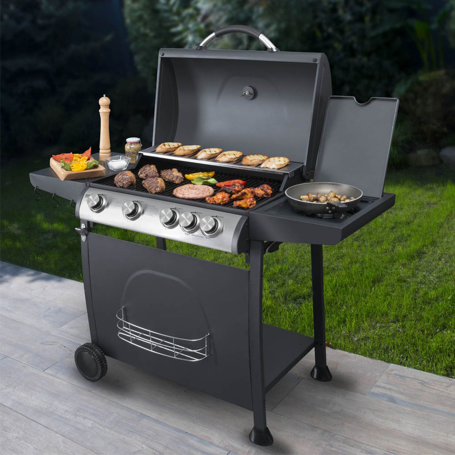 Parrilla Gas Indiana 4 Quemadores + Quemador Lateral image number 6.0