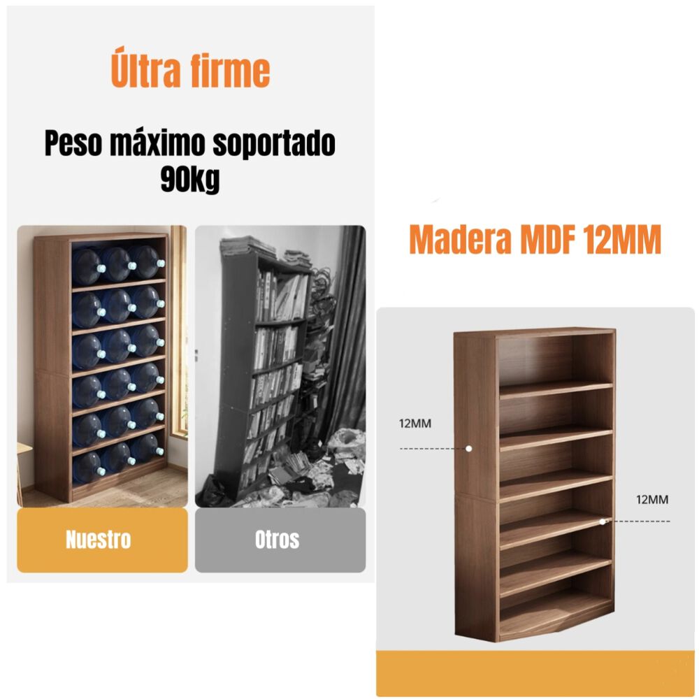 Librero Biblioteca Organizador Estante 100x180cm Monte image number 6.0