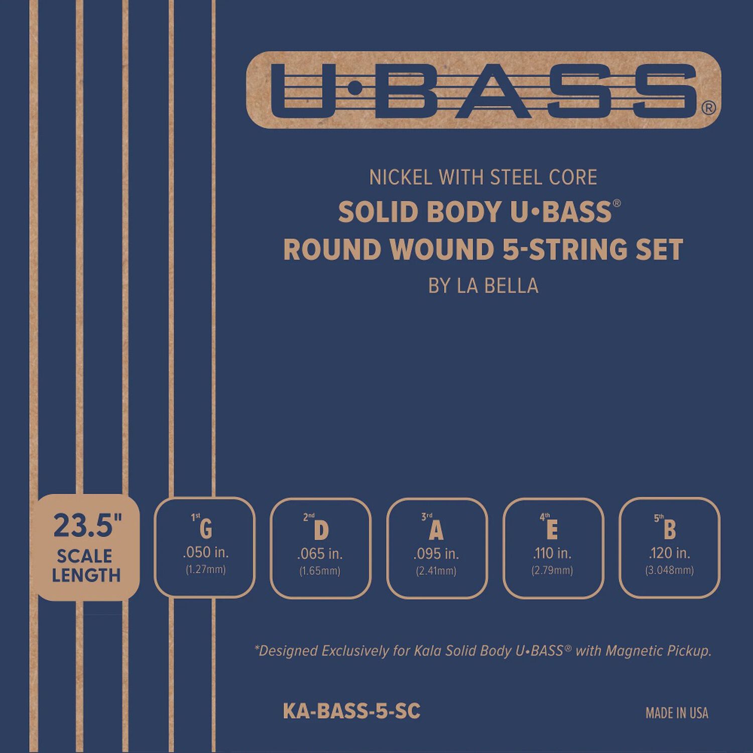 Cuerdas Para Ubass Solid Body 5-string Set Ka-bass-5-sc Kala image number 0.0