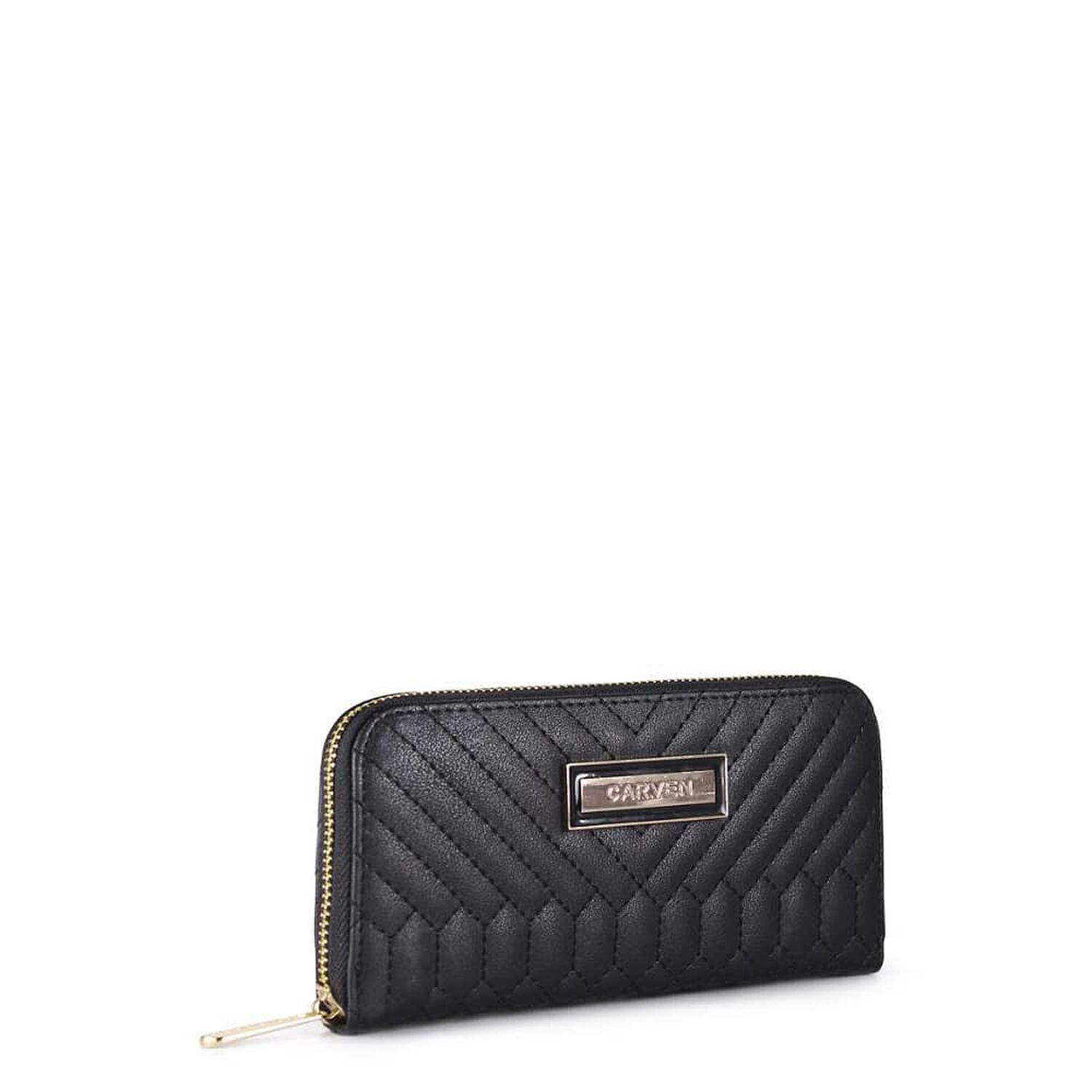 Billetera De Mujer Petunia Negra Carven image number 1.0