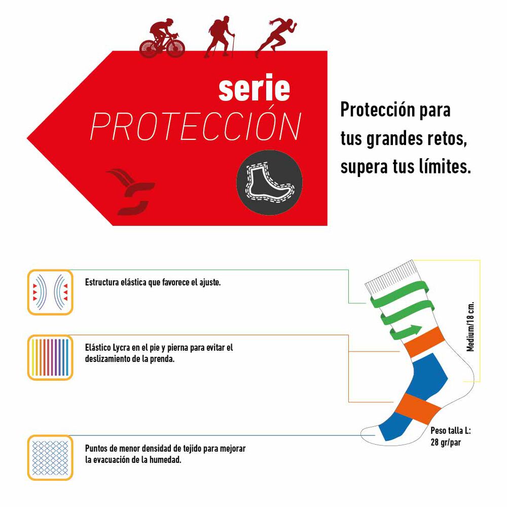Calcetines Funstep Ciclismo Azul Claro/azul Oscuro Xl 44-47 image number 3.0