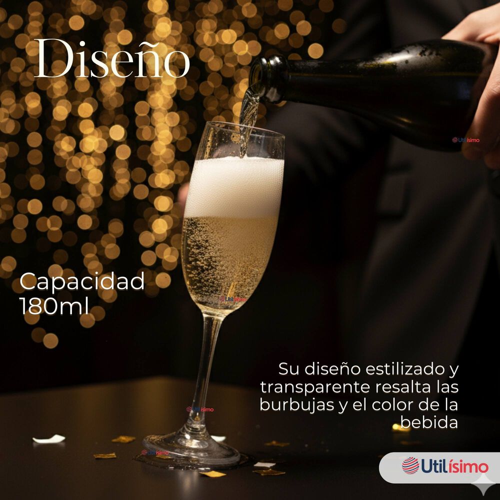 Set De 6 Copas De Champa&ntilde;a Espumante 180 Ml image number 3.0