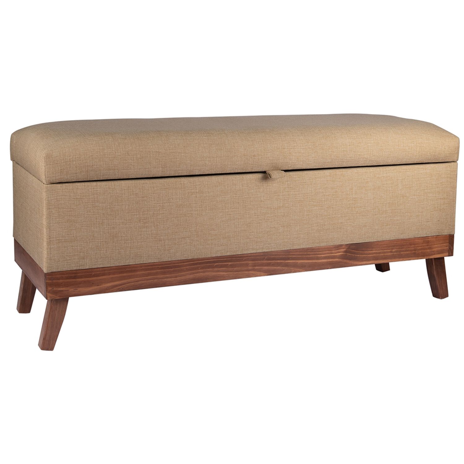 Banqueta Con Ba&uacute;l Incy Beige Delta 120x40x50 Cm M&aacute;xima Design image number 1.0