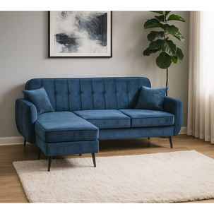 Sof&aacute; Seccional Azhome Atenas Blue / 4 Cuerpos