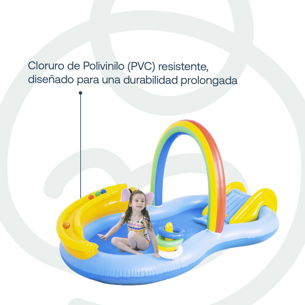 Piscina Centro De Juegos Arcoiris Tobogan Aspersor Be Splash image number 3.0