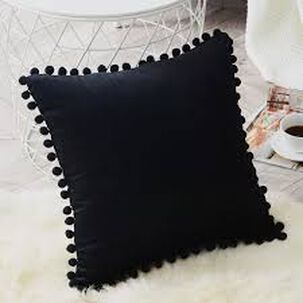 Set De 2 Cojines De Terciopelo Con Pompones