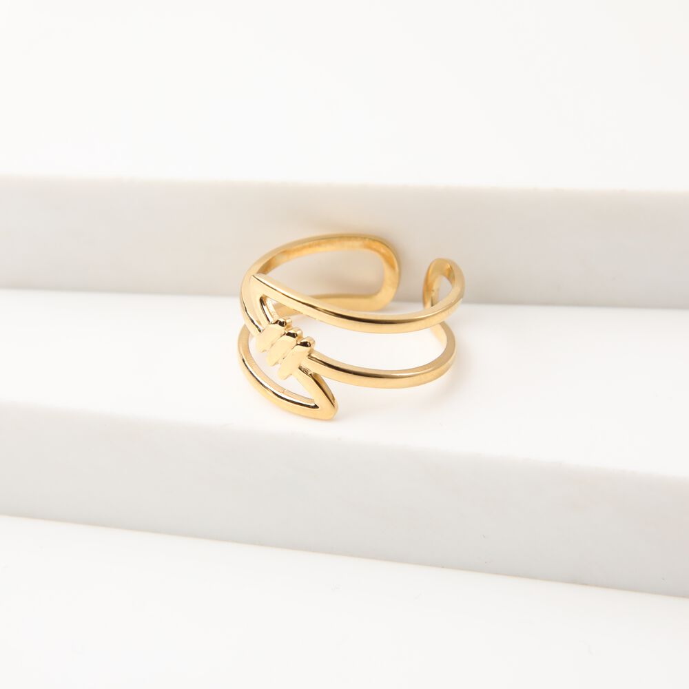 Anillo 19v69 Dorado Mujer Str268 image number 2.0