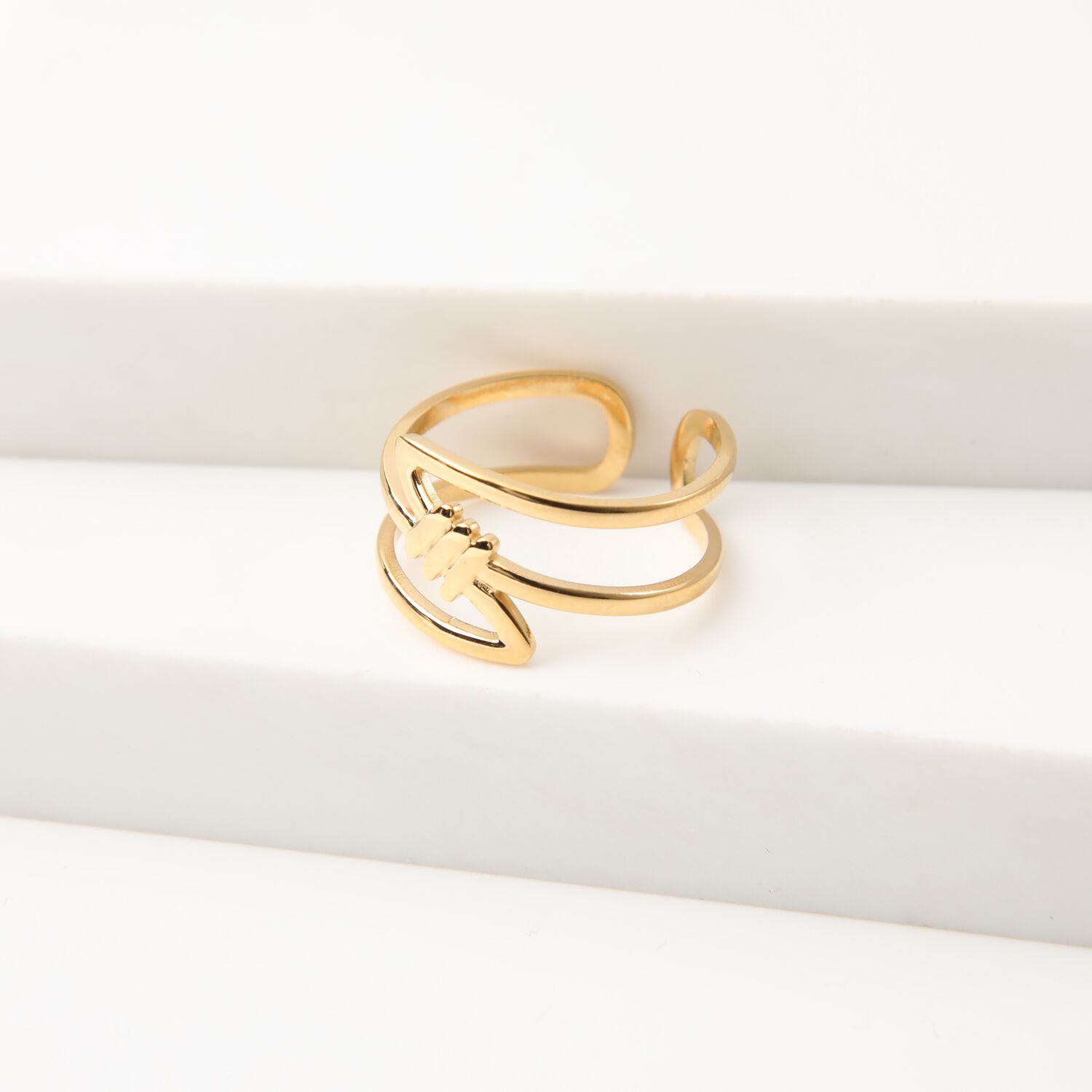 Anillo 19v69 Dorado Mujer Str268 image number 2.0