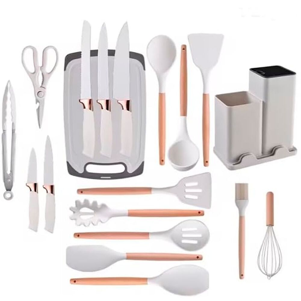 Set De 19 Utensilios De Cocina Mango De Madera image number 3.0