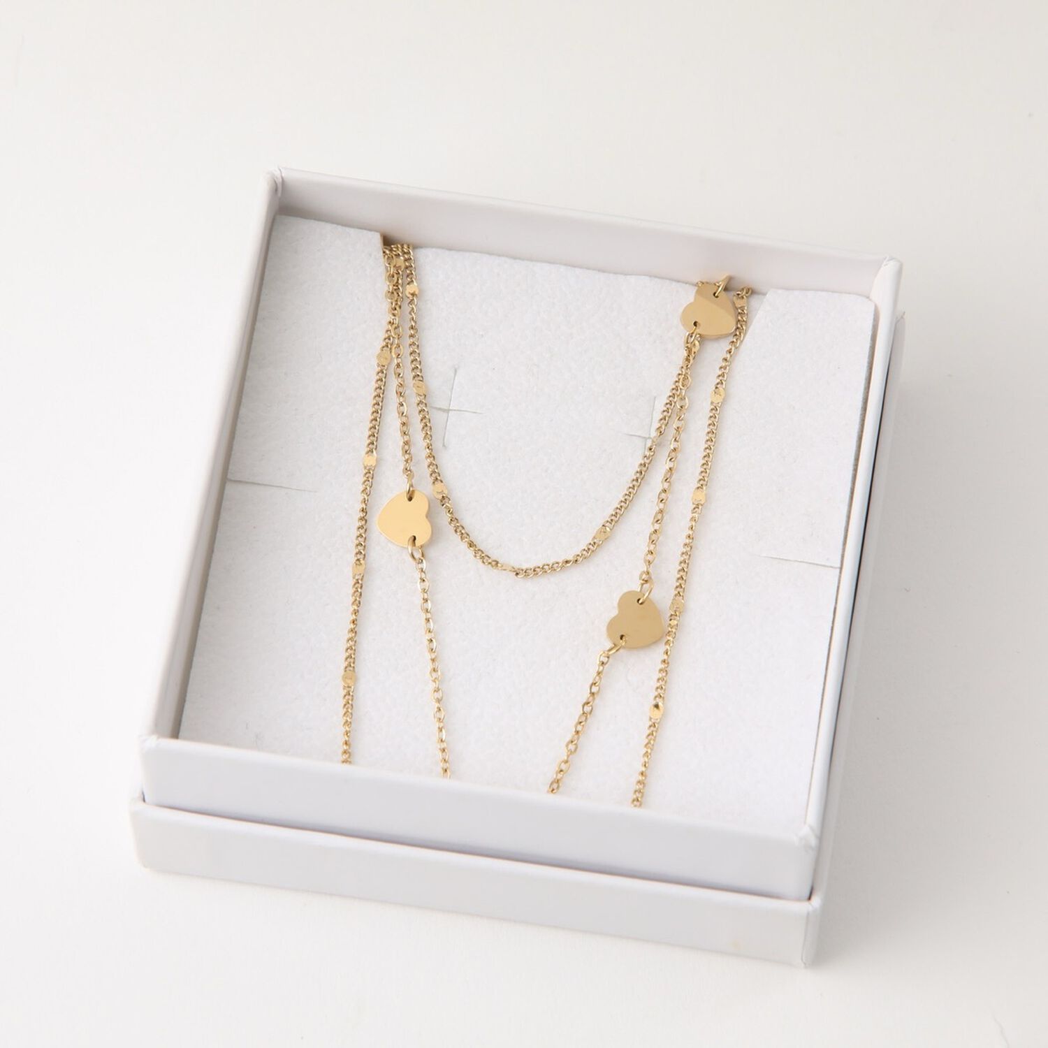 Collar Doble 19v69 Italia Dorado Mujer Stne112 image number 0.0