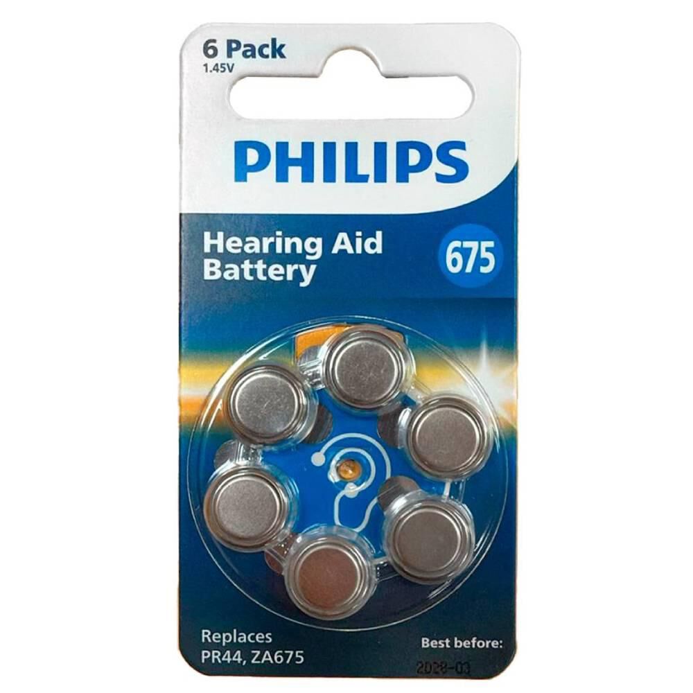 Microbatería Auditiva Philips A675 Zinc Air Pack 6 Unidades image number 0.0