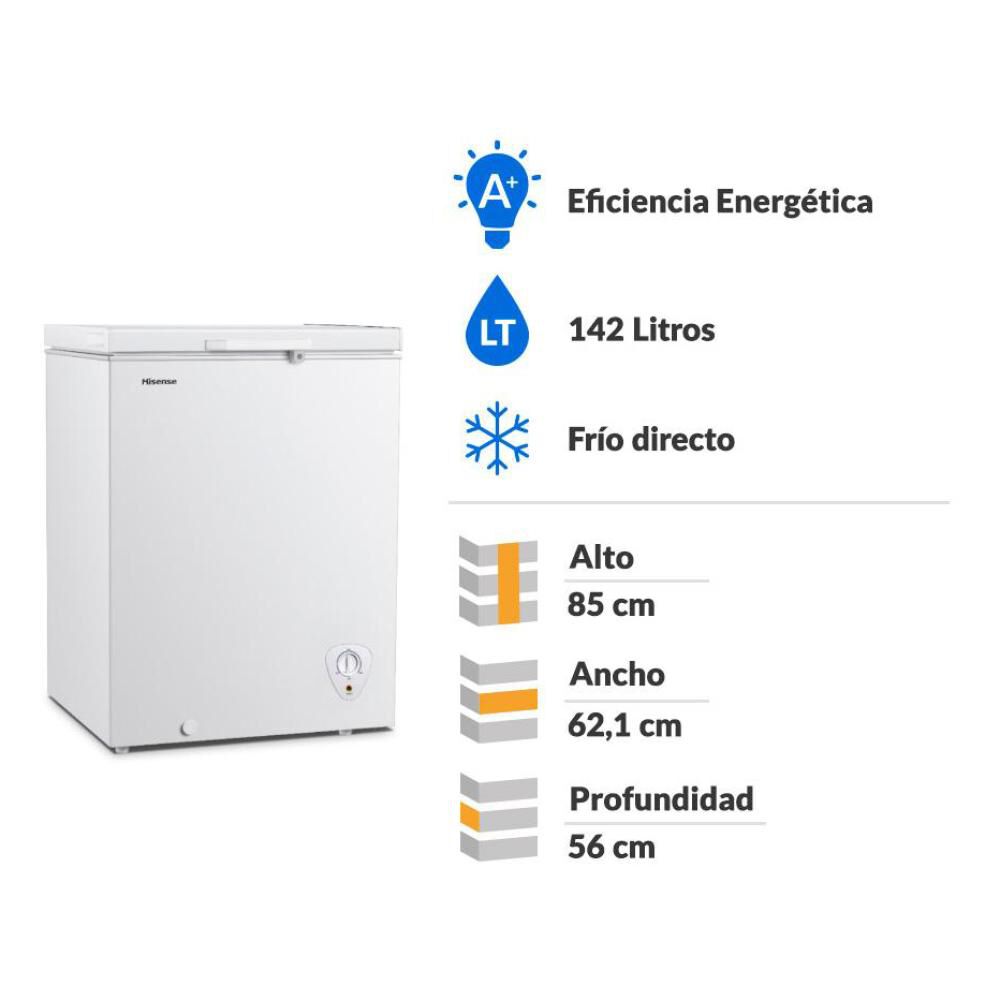 Freezer Horizontal Hisense FC-19DD/ Frío Directo / 142 Litros / A+ image number 1.0