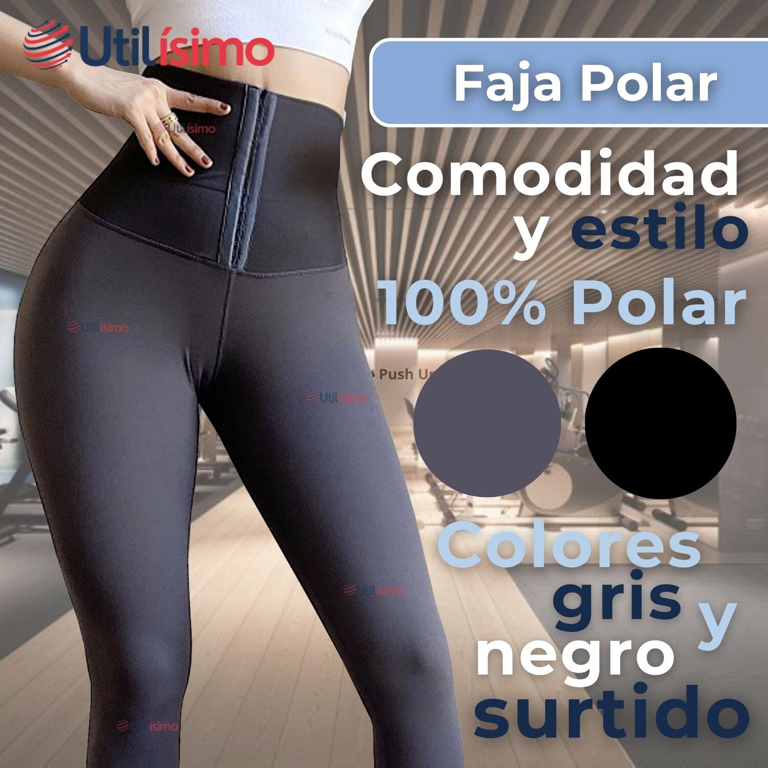 Calza Leggings Deportiva Tiro Alto Con Faja Reductora Y Moldeadora Mujer image number 1.0