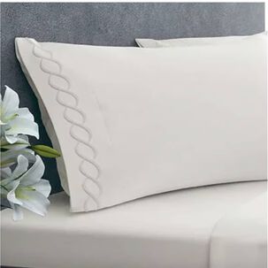 Juego De Sabanas 2 Plazas 210 Hilos Bordadas