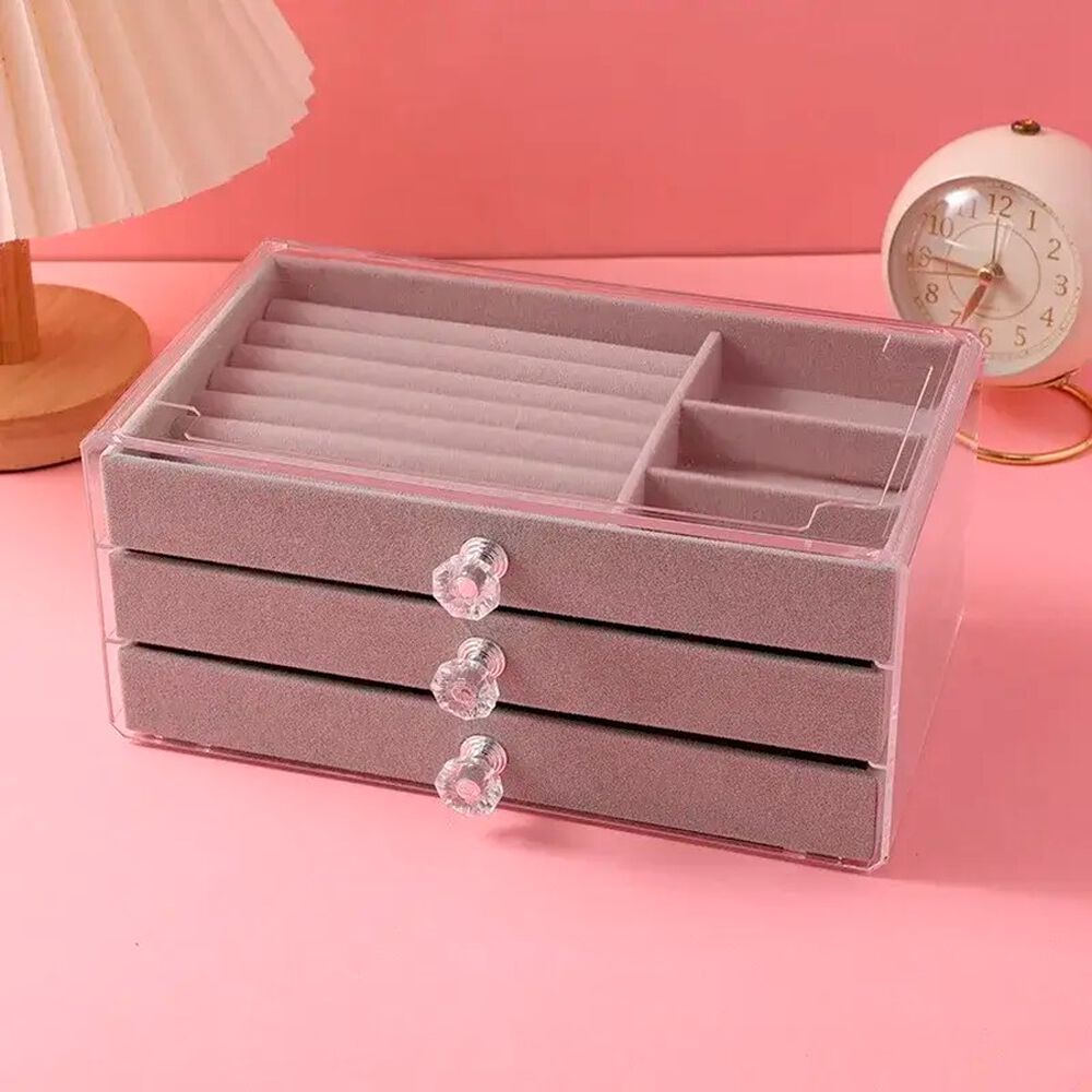 Organizador De Acr&iacute;lico Con 3 Bandejas Para Guardar Joyas image number 1.0