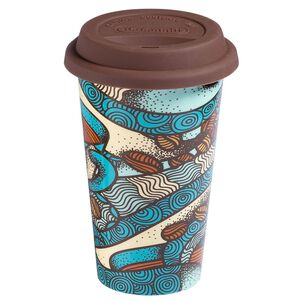 Mug Taza Ceramica Doble Pared Delonghi Granos 300 Ml