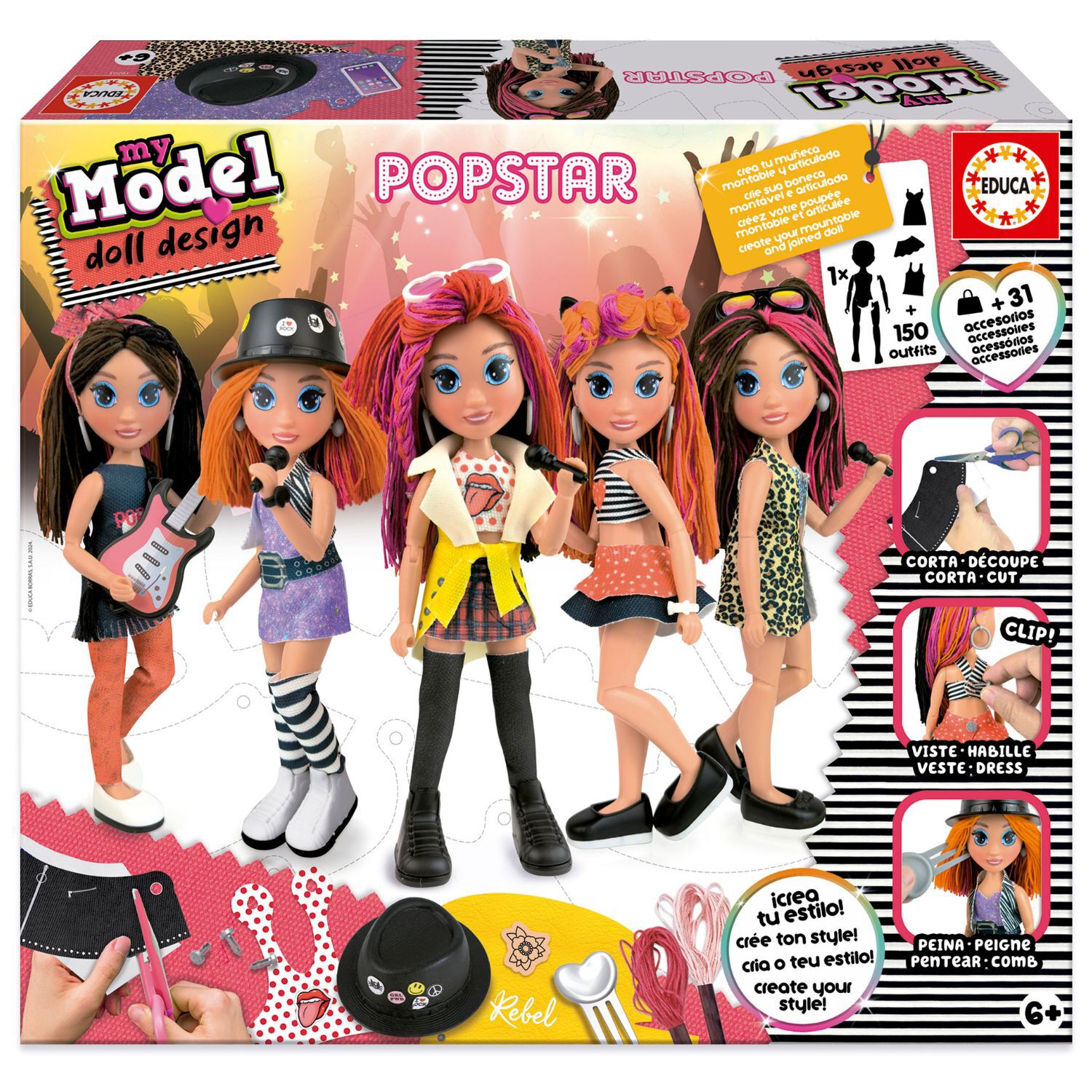 Mu&ntilde;eca Pop Star Para Dise&ntilde;ar Ropa +150 Looks Creativos - Ps image number 0.0