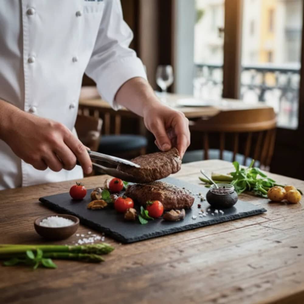 Plato Cuadrada Natural Plancha Piedra image number 2.0