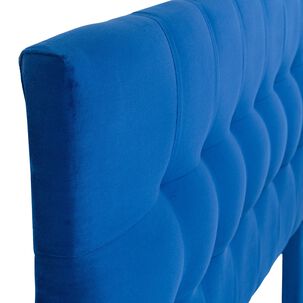 Respaldo Alicante Con Patas Felpa King Azul Marino