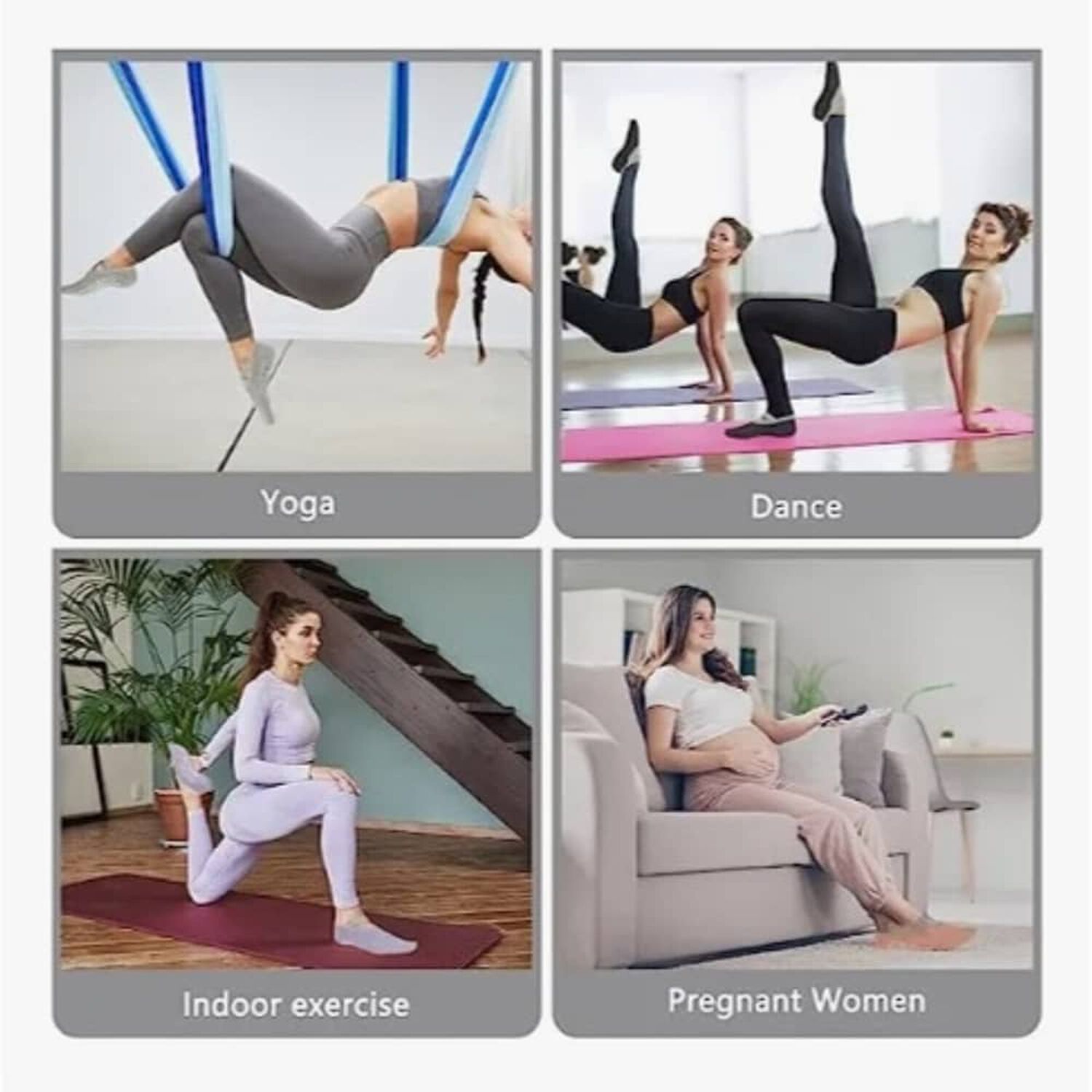 Calcetines Antideslizantes Yoga Pilates Set 4 Pares image number 3.0
