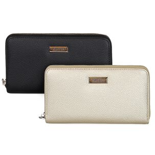 2 Billeteras De Mujer Calixta Negra Y Gold Kenneth Cole