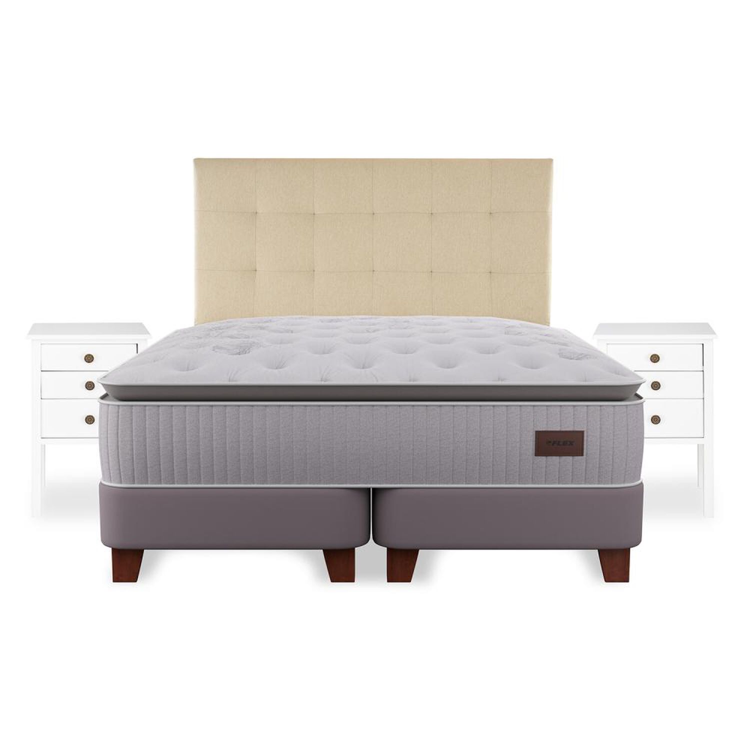 Cama Europea Flex Heritage / Super King / Base Dividida + Set De Maderas image number 1.0