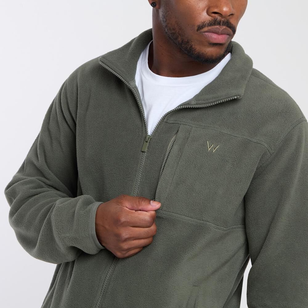 Polerón Deportivo Liso Regular Cuello Alto Hombre Wetland image number 4.0