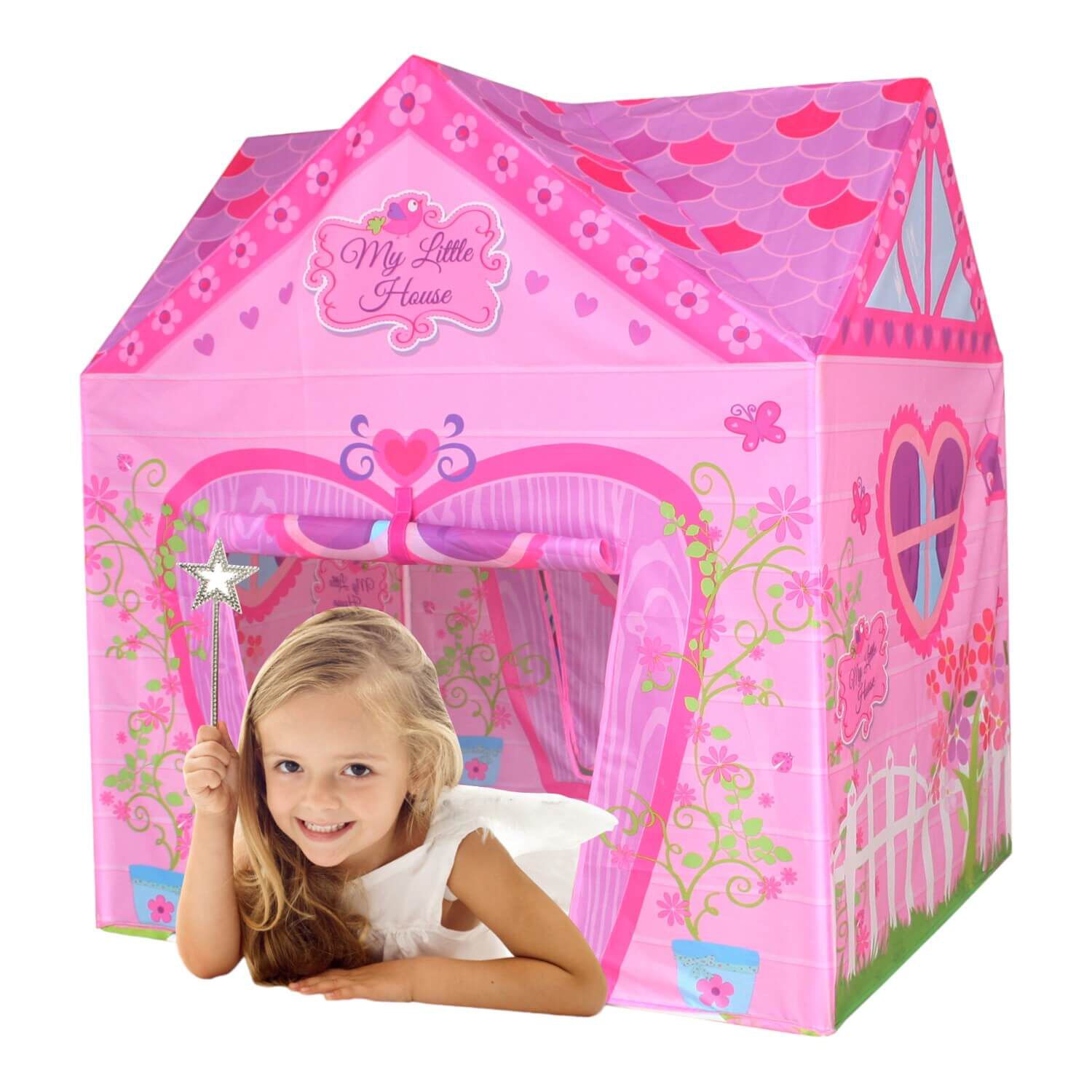 Tienda Carpa Rosa Para Ni&ntilde;os Plegable 95x72x102cm Gamepower image number 0.0