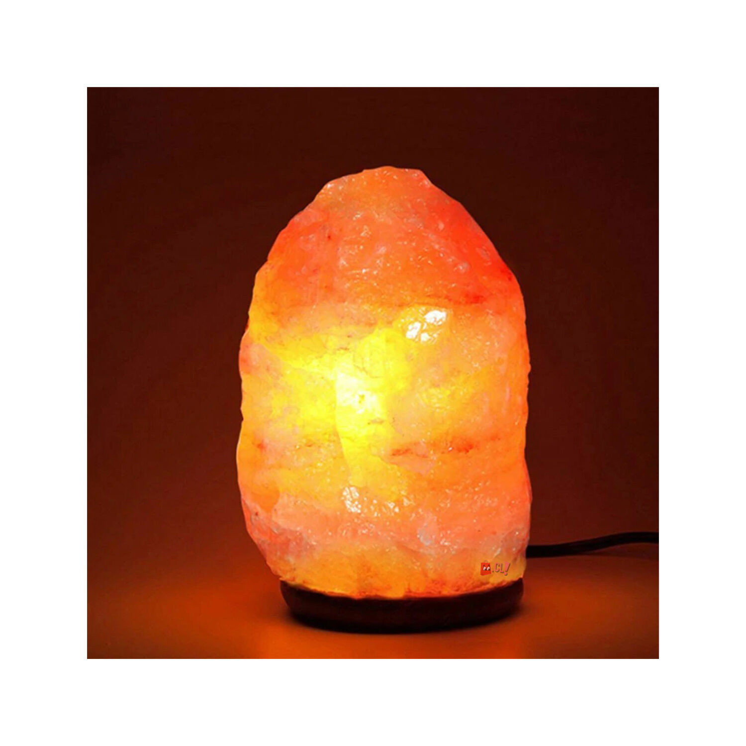 L&aacute;mpara Piedra De Sal Del Himalaya Con Base - Ps image number 1.0
