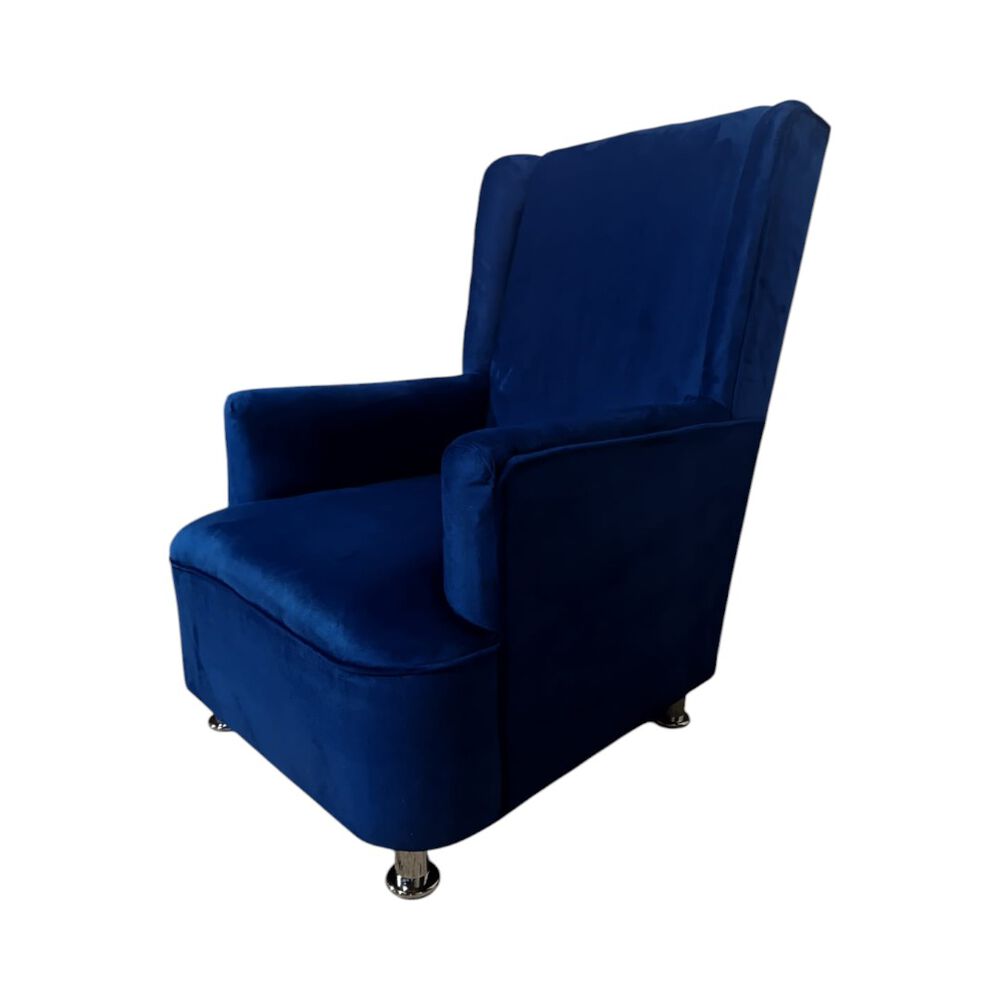 Poltrona Felpa Azul Marino image number 3.0