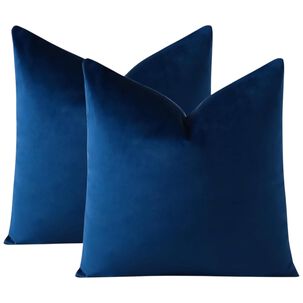 Pack De 02 Fundas De Coj&iacute;n De Terciopelo Suave 45x45 Mod20