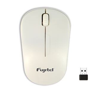 Mouse Inal&aacute;mbrico Ultra Silencioso 1200dpi Fujitel Blanco