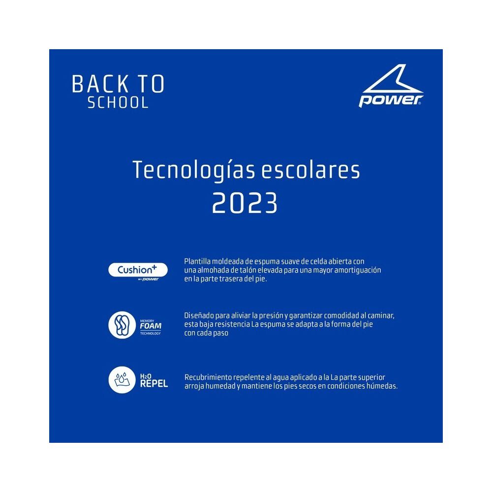 Zapatilla Ni&ntilde;o Power Wave Accent Negro 34 - 38 image number 8.0