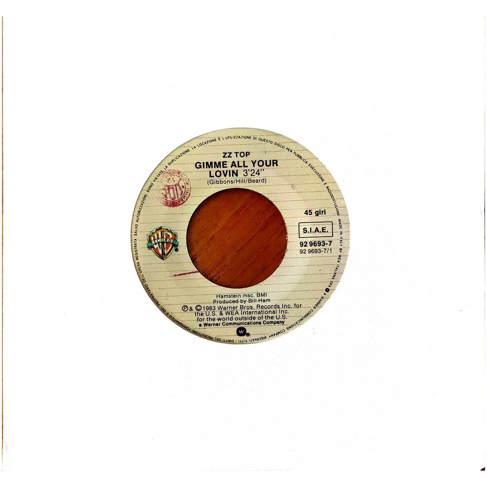Zz Top - Gimme Al Your Loving | 7" Single Vinilo Usado image number 0.0