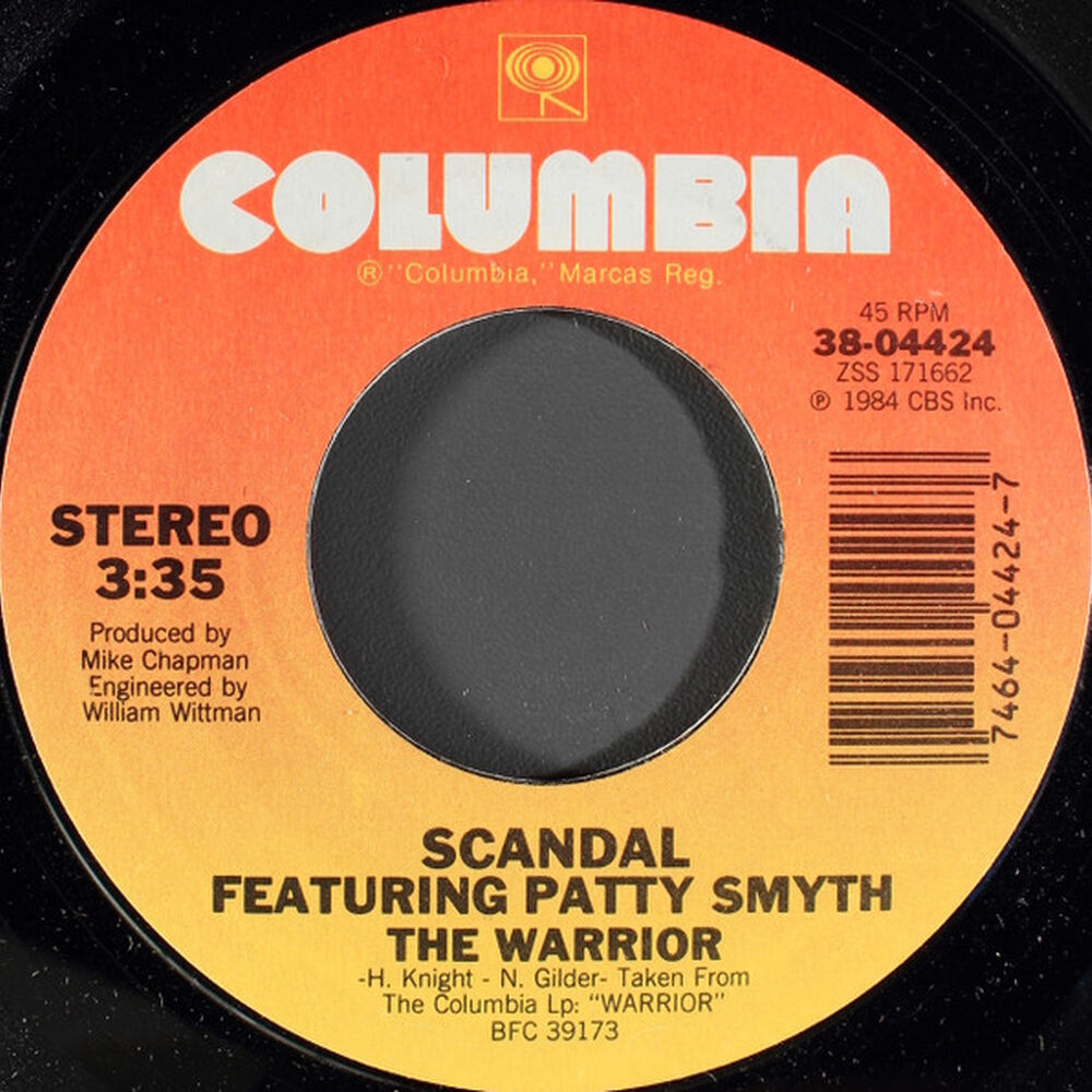 Scandal Ft. Patty Smith - The Warrior | 7" Single Vinilo Usado image number 3.0