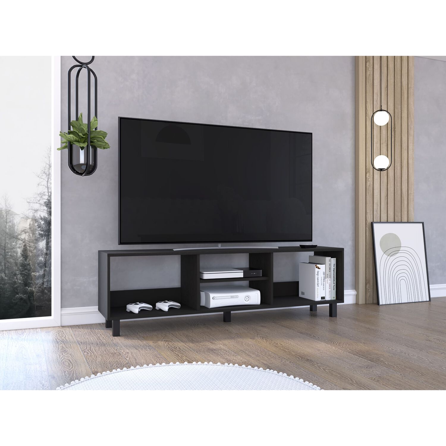 Rack Tv 70" Con 4 Espacios 47,5x160x35 Cm image number 4.0