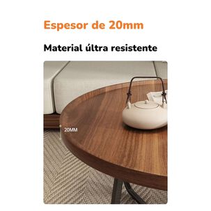 Mesa De Centro Redonda 70cm By Lubabycas