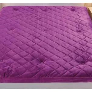 Cubre Colch&oacute;n Plush Acolchado 2 Plazas Morado