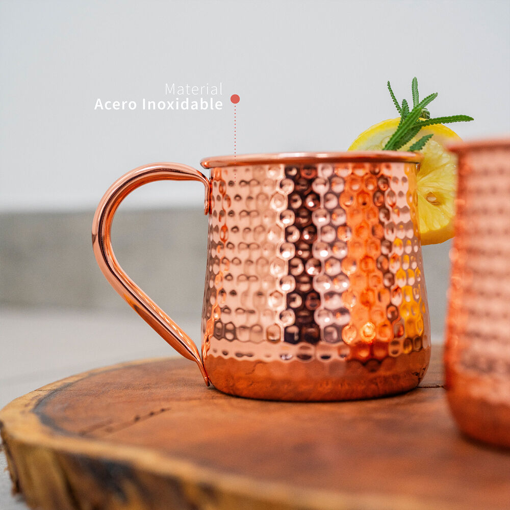 Set 2 Vasos Cobre Moscow Mule Mojito Bar + Bombilla Simplit image number 3.0