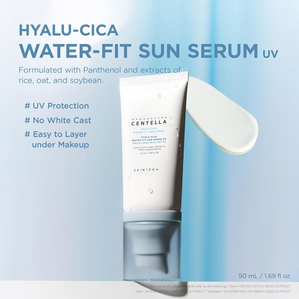 Madagascar Centella Hyalu-cica Water-fit Sun Serum Spf 50+ Y Pa++++ - 50ml (skin1004) Protector Solar Ligero Pieles Sensibles image number 2.0