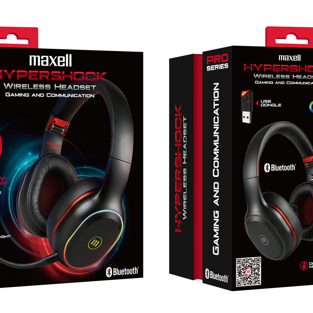 Audífonos Gamer Maxell Inalámbrico Hypershock Bluetooth Rgb image number 3.0
